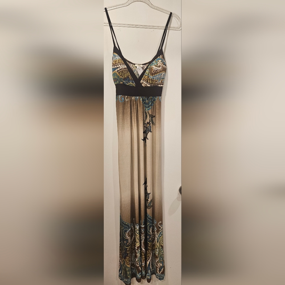 MATRI USA MAXI PAISLEY SUN BEACH TANK DRESS NWT SIZE L